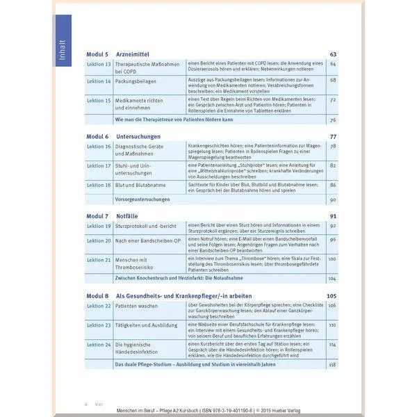 Книга Menschen im Beruf: Pflege A2 mit Audio-CD - Зображення 3