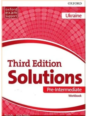 Робочий зошит Solutions Third Edition Pre-Intermediate Workbook Edition for Ukraine