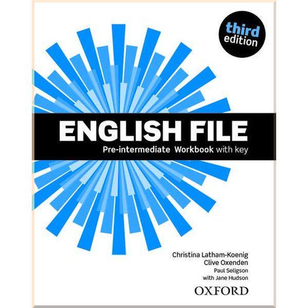 Робочий зошит English File Third Edition Pre-Intermediate Workbook with key