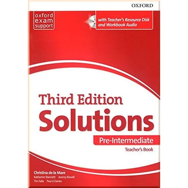 Книга для вчителя Solutions Third Edition Pre-Intermediate Teacher's Book with Teacher's Resource Disc and Workbook Audio