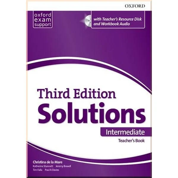 Книга для вчителя Solutions Third Edition Intermediate Teacher's Book with Teacher's Resource Disc and Workbook Audio