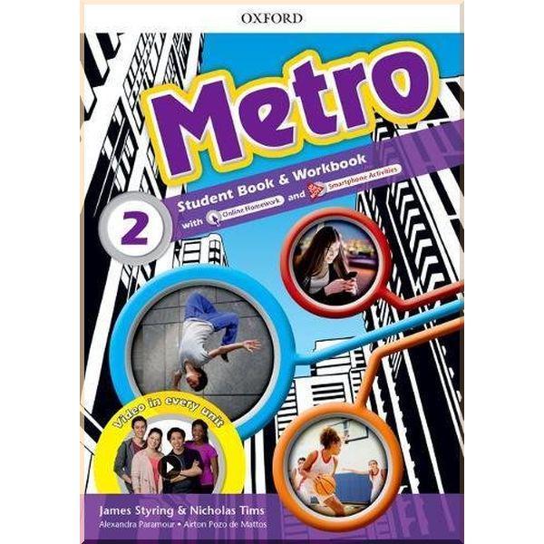 Підручник і робочий зошит Metro 2 Student's Book and Workbook Pack with Online Homework