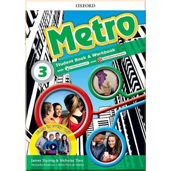 Підручник і робочий зошит Metro 3 Student's Book and Workbook Pack with Online Homework