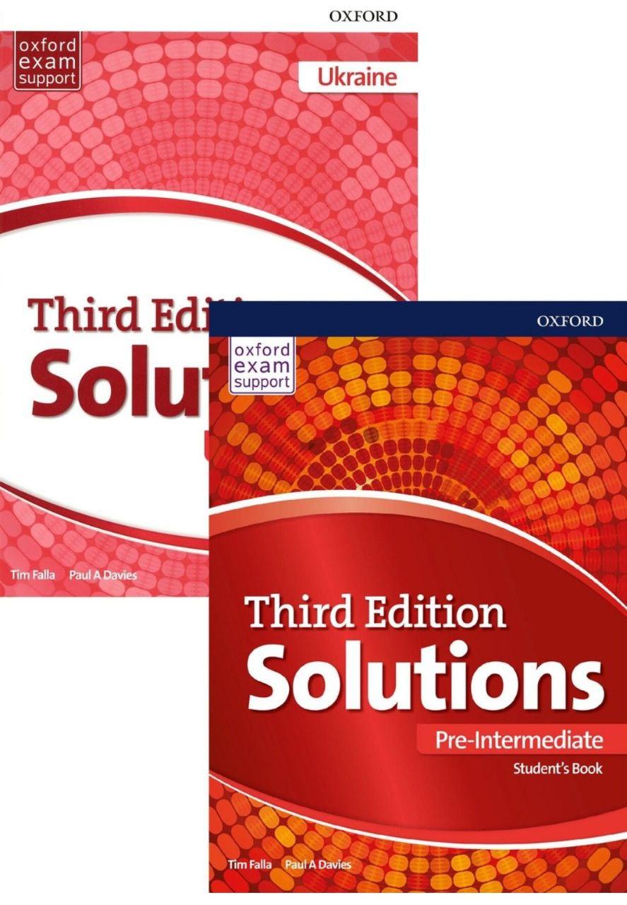 Solutions (3rd Edition) Pre-Intermediate Комплект ( Книга та зошит)