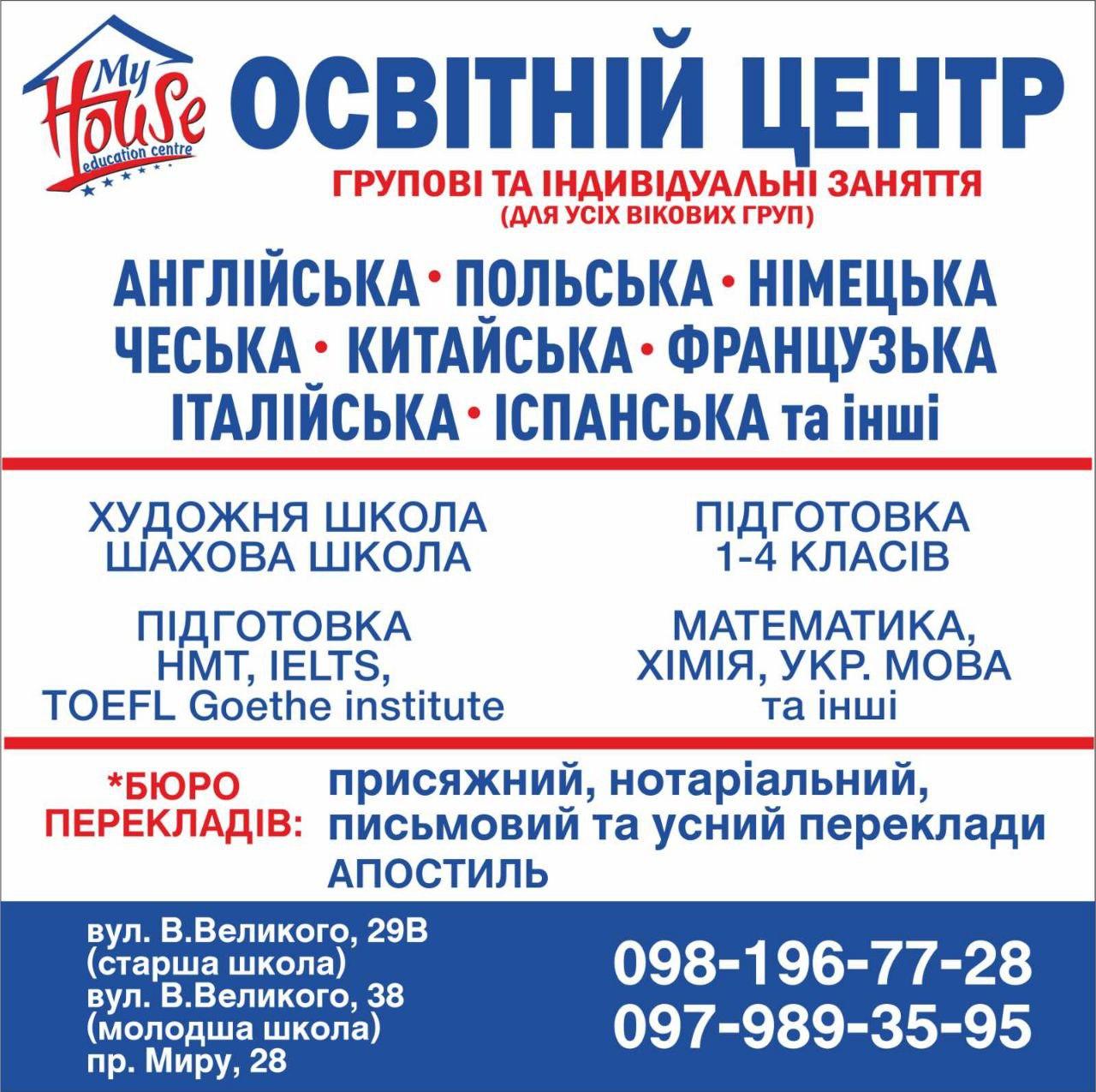 Французька - репетитор, Групові та Індивідуальні заняття. Освітній центр